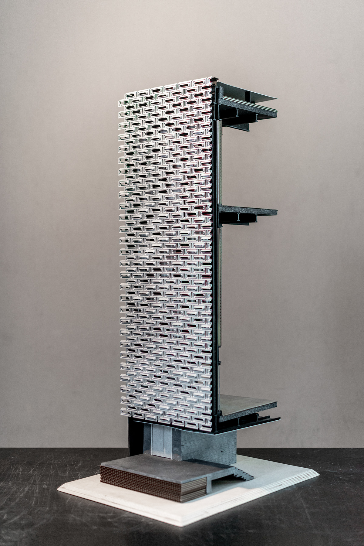 aluminum facade Herzog de Meuron Hong Kong model museum parametric renovation section steel