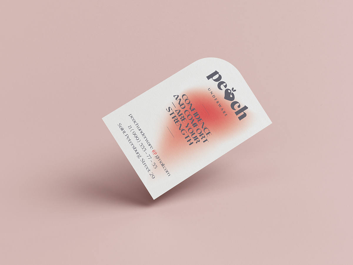 adobe illustrator beauty Brand Design business card design logo peach pink typography   underware