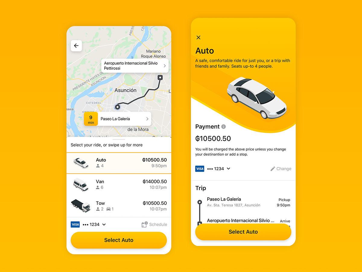 app automotive   clean ios mobility ride share Transport UI South America taxi