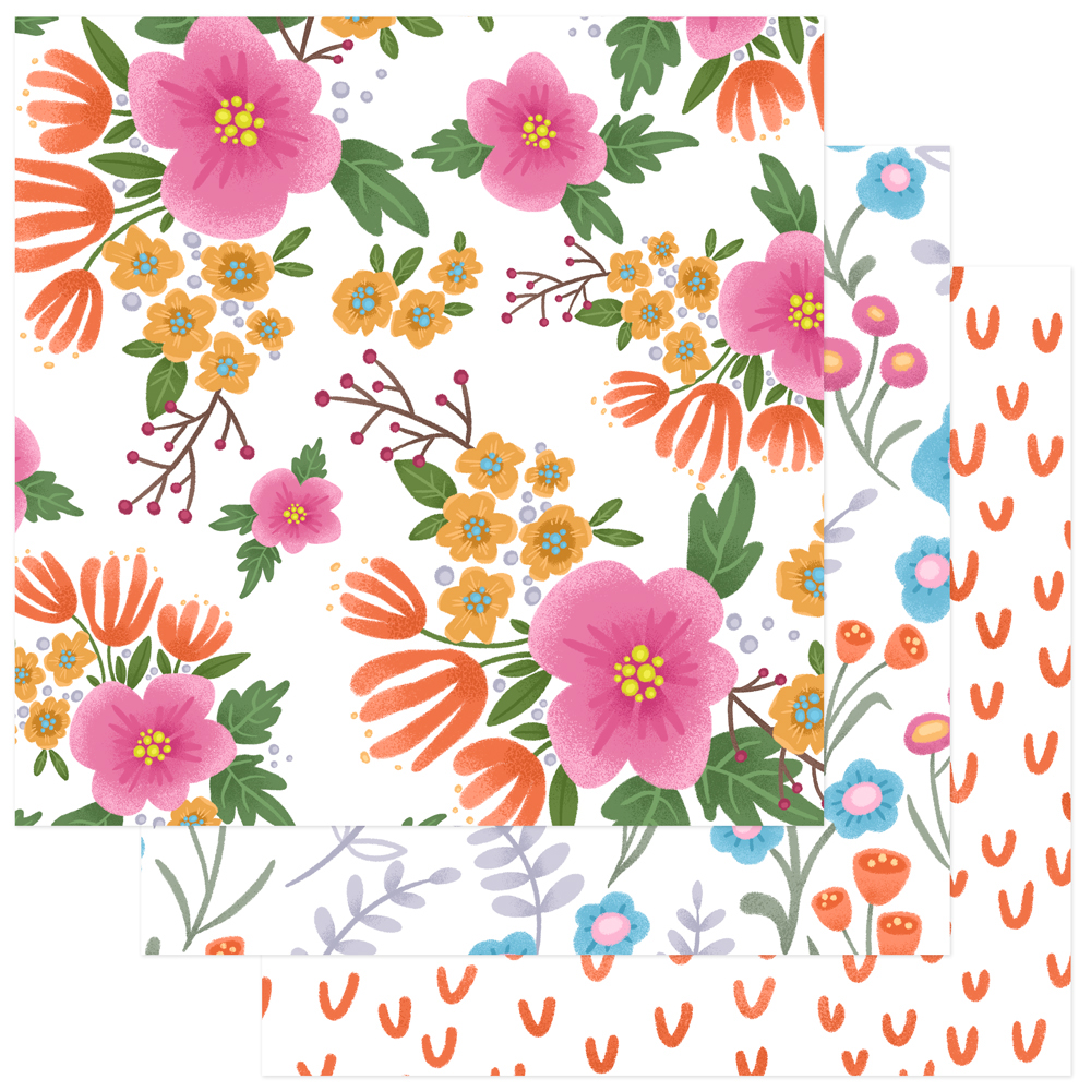 Flowers floral textile design  textile Bouquet geometric