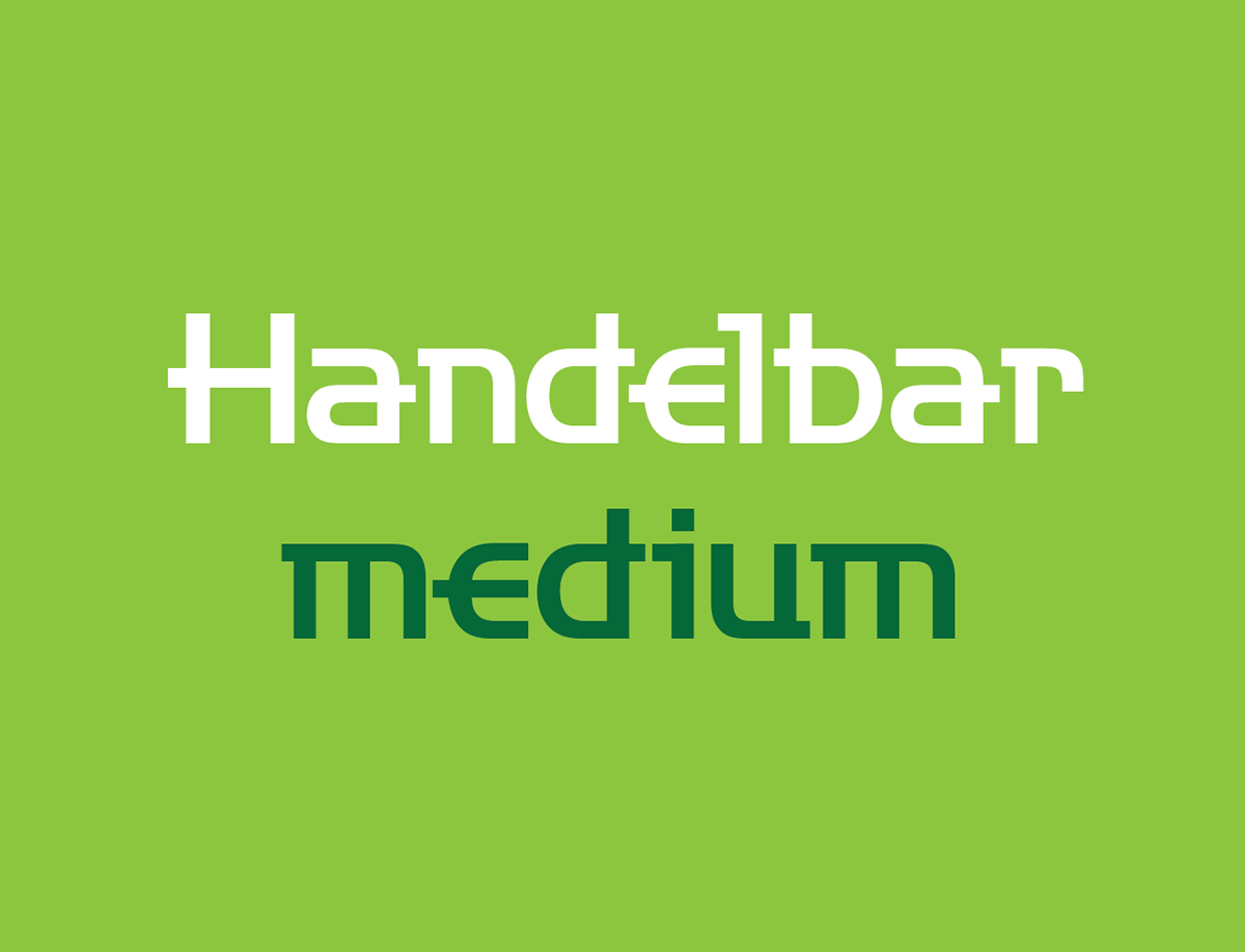 Handelbar Medium Handel Gothic lettering alphabet type design
