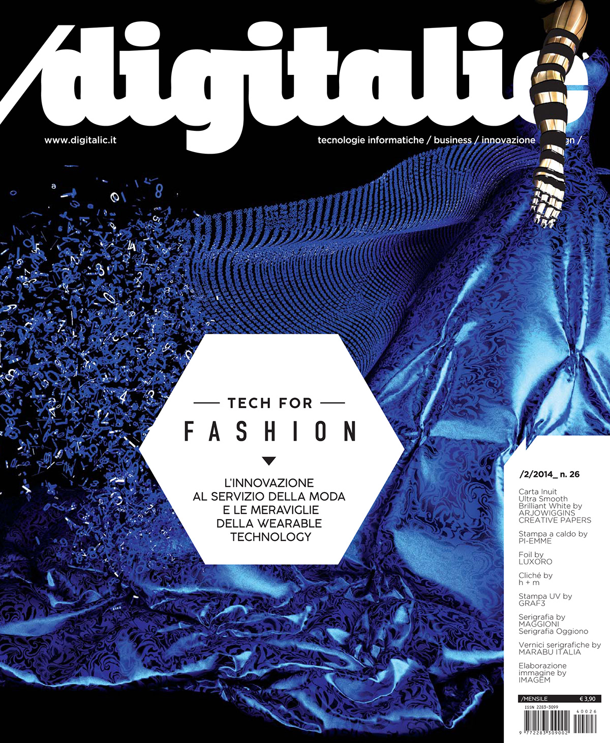 cover digitalic copertina magazine Hot Foil editoriale