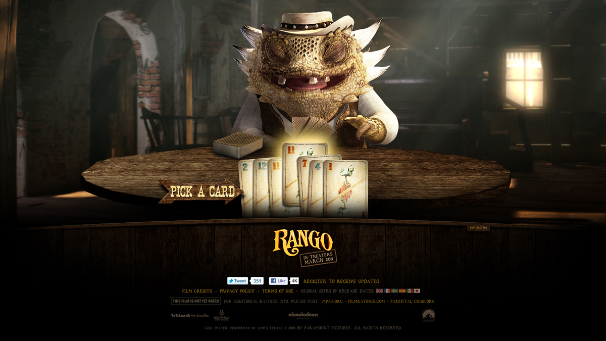 Rango Paramount Pictures Paramount movie websites Games