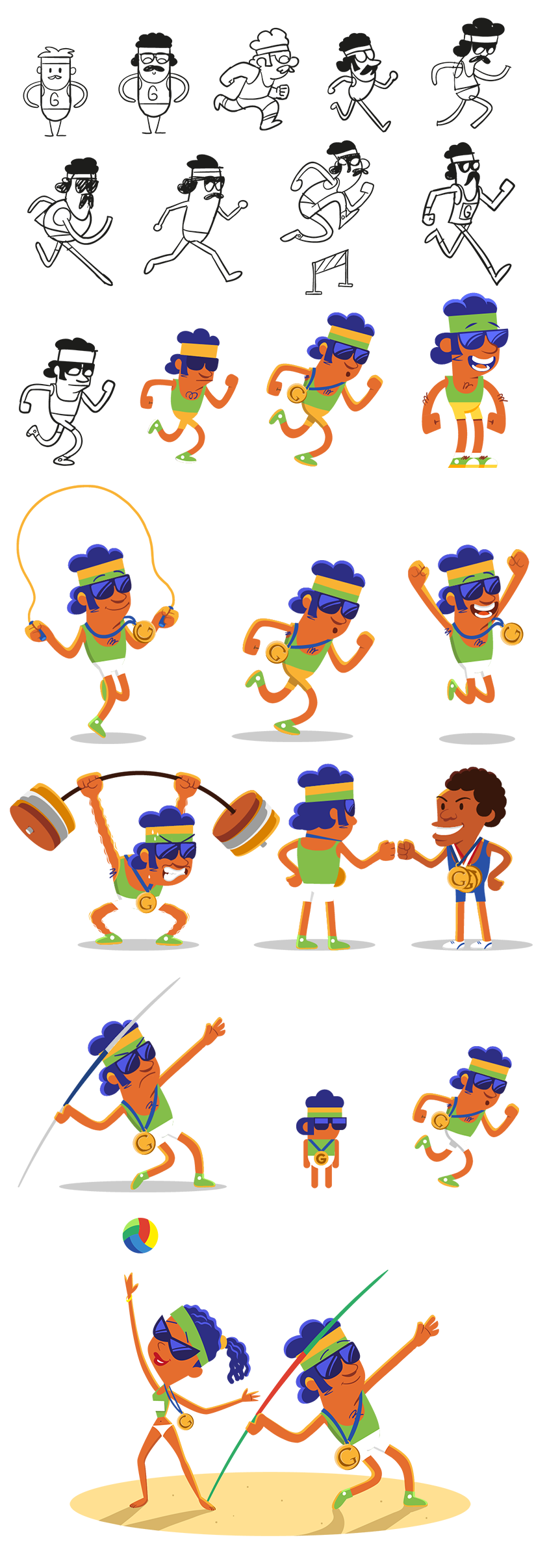 obrasilinteirojoga google Olympics gamedesign mediamonks Brazil Platform sports Mascottes