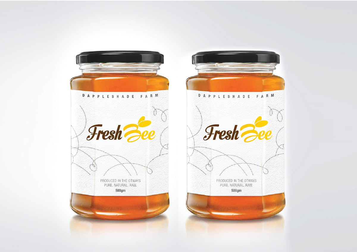 Logo Design fresh bee logo honey logo 