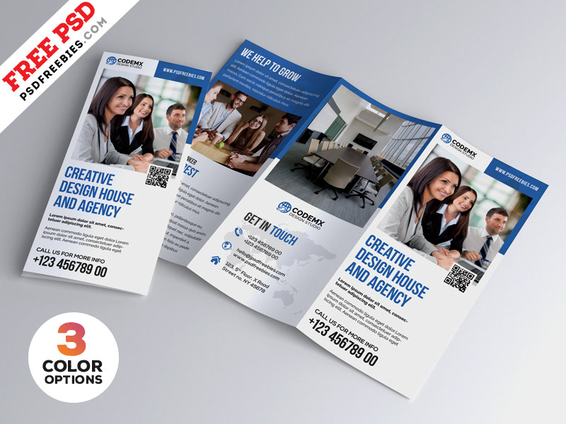 free psd psd freebie template brochure trifold tri-fold branding  Advertising  corporate