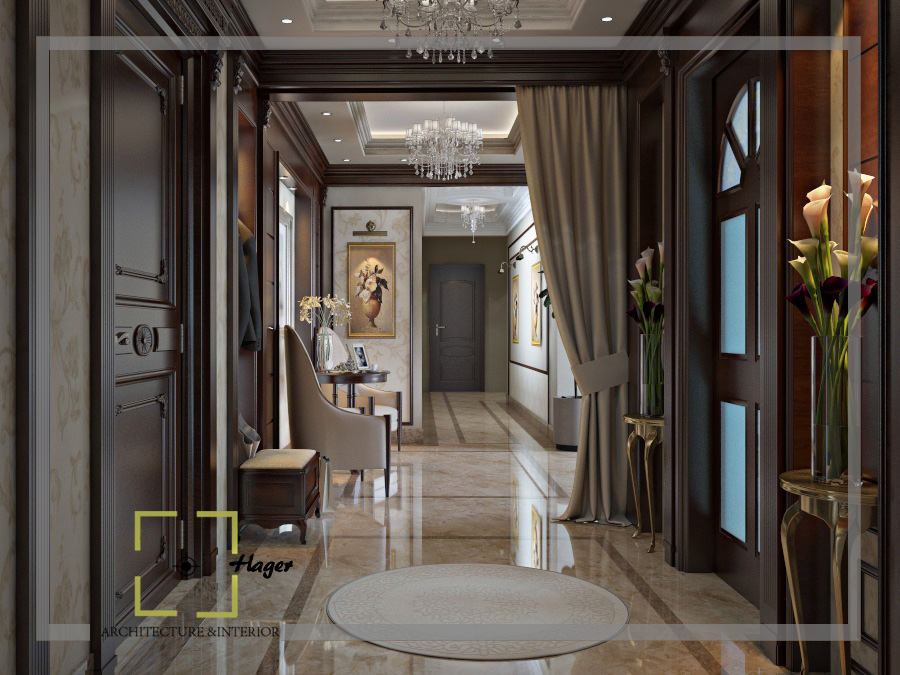 classic  corridor interior design  Entrance