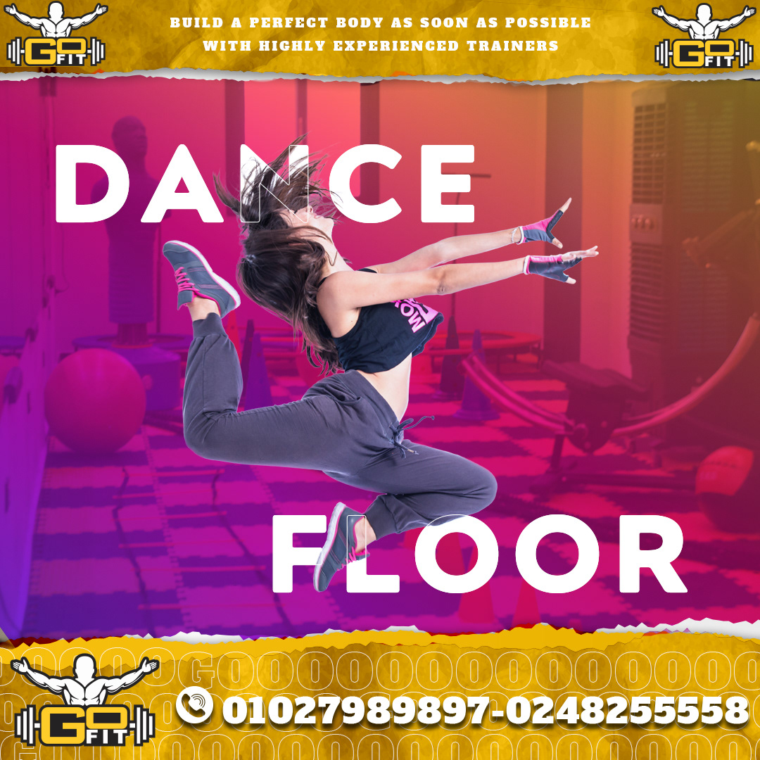 Aerobics BodyBuilding dance floor fitness gym Social Media Design social media post gym sport training zumba