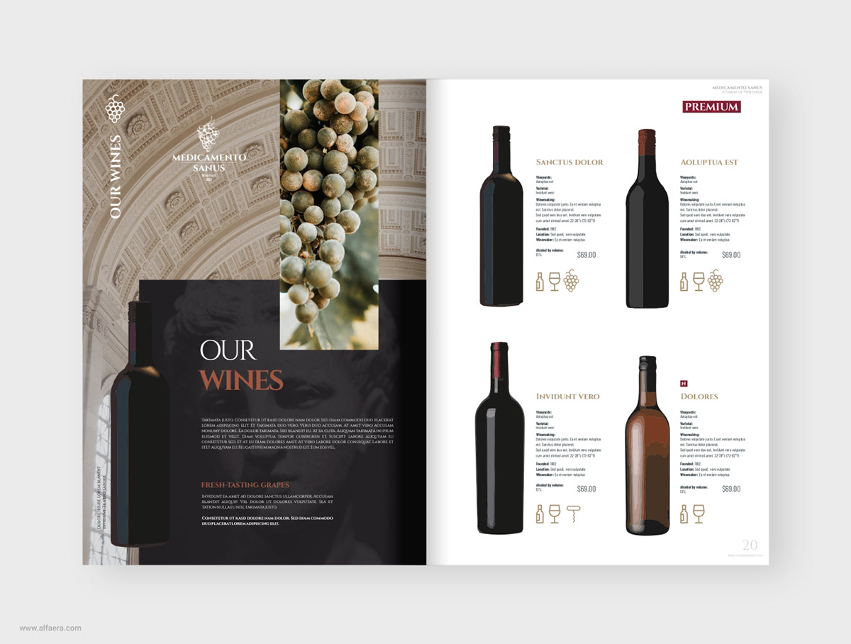Wine Catalog Brochure on Behance For Wine Brochure Template