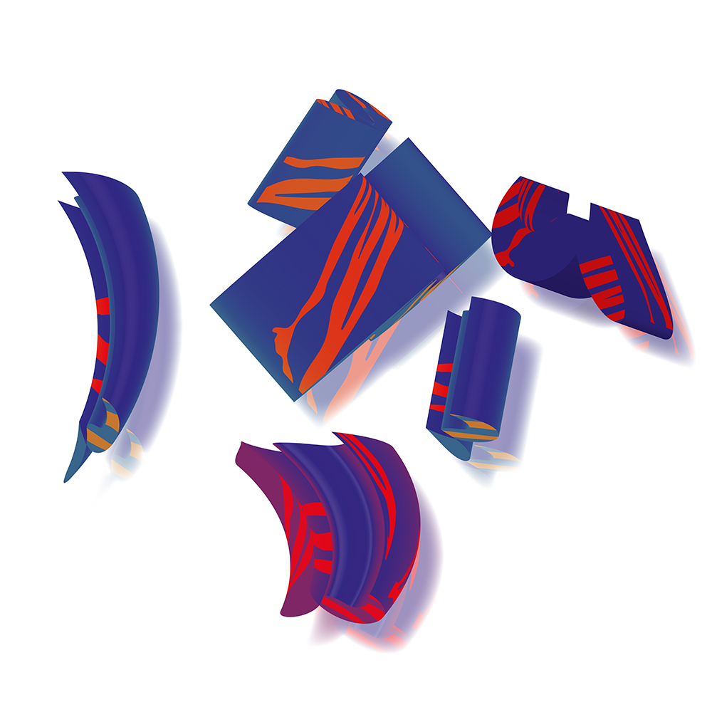 Illustrator 3D Warp distort flow fluid shape Form color abstract art float design gradient surrealism