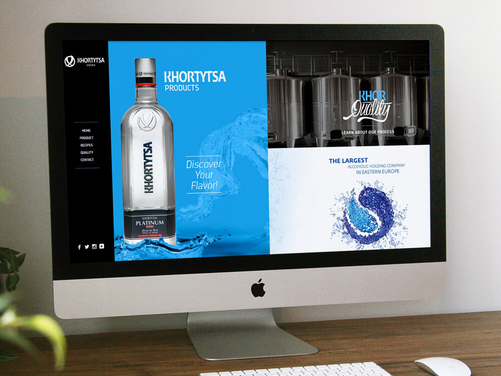 Website Design web development  minimal design UI/UX clean products Responsive Design Vodka branding 