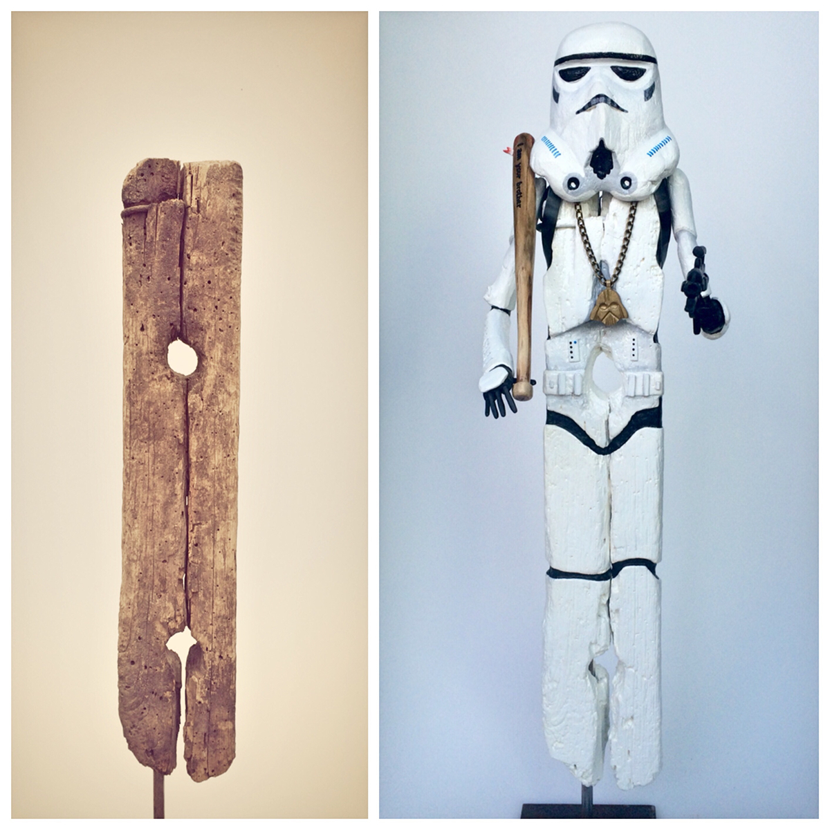 Starwars driftwood stormtrooper sculpture