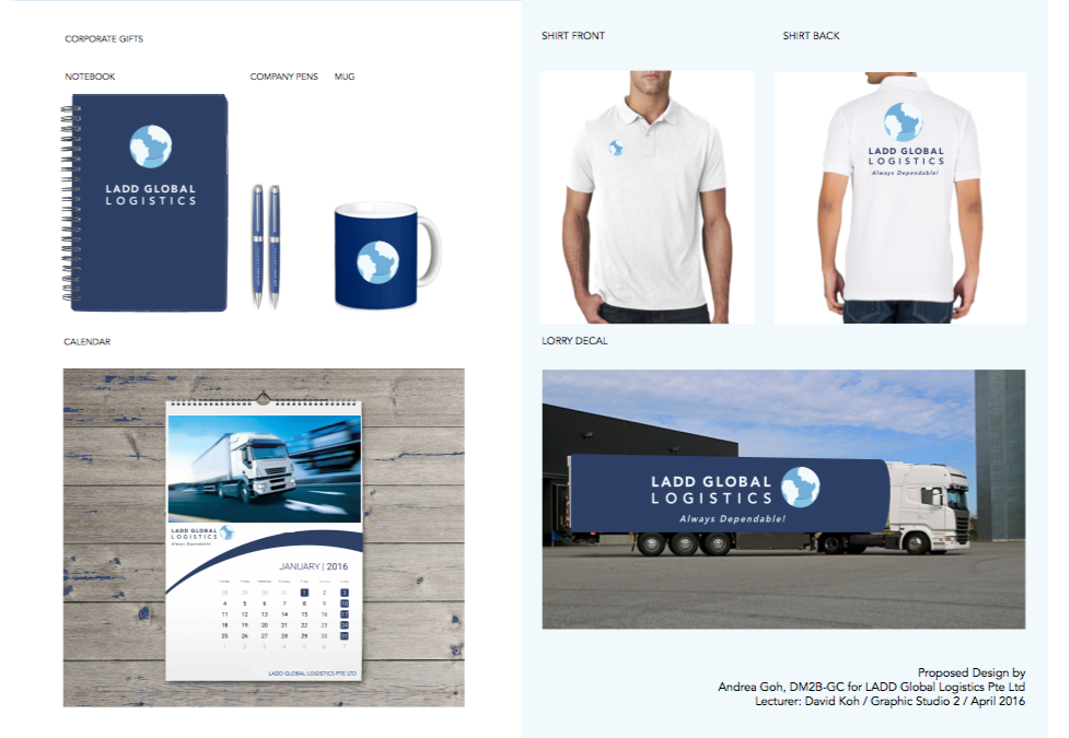 LADD global logistics corporate branding