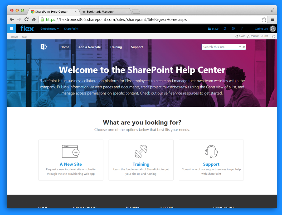 Page centered. Design of Pages in SHAREPOINT. Service & support Page Design.