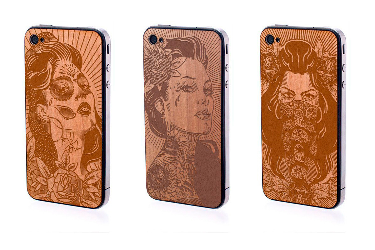 iphone wood case 3cases ipad cover rosewood cherrywood ink dafake kirill illustration dafake for 3cases
