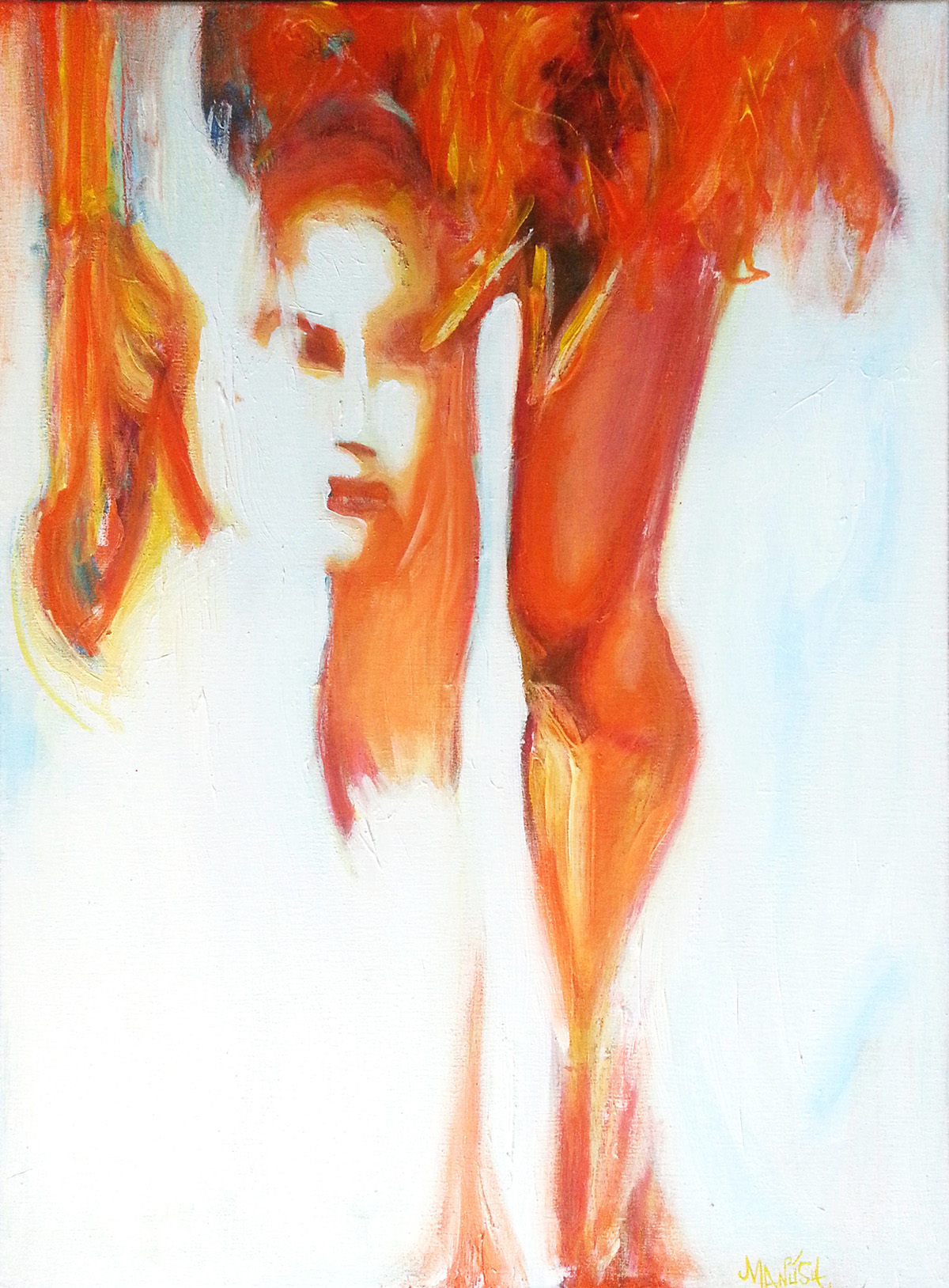 peinture painting   femme femmes acrylique pastel art galerie Brest expresionnisme