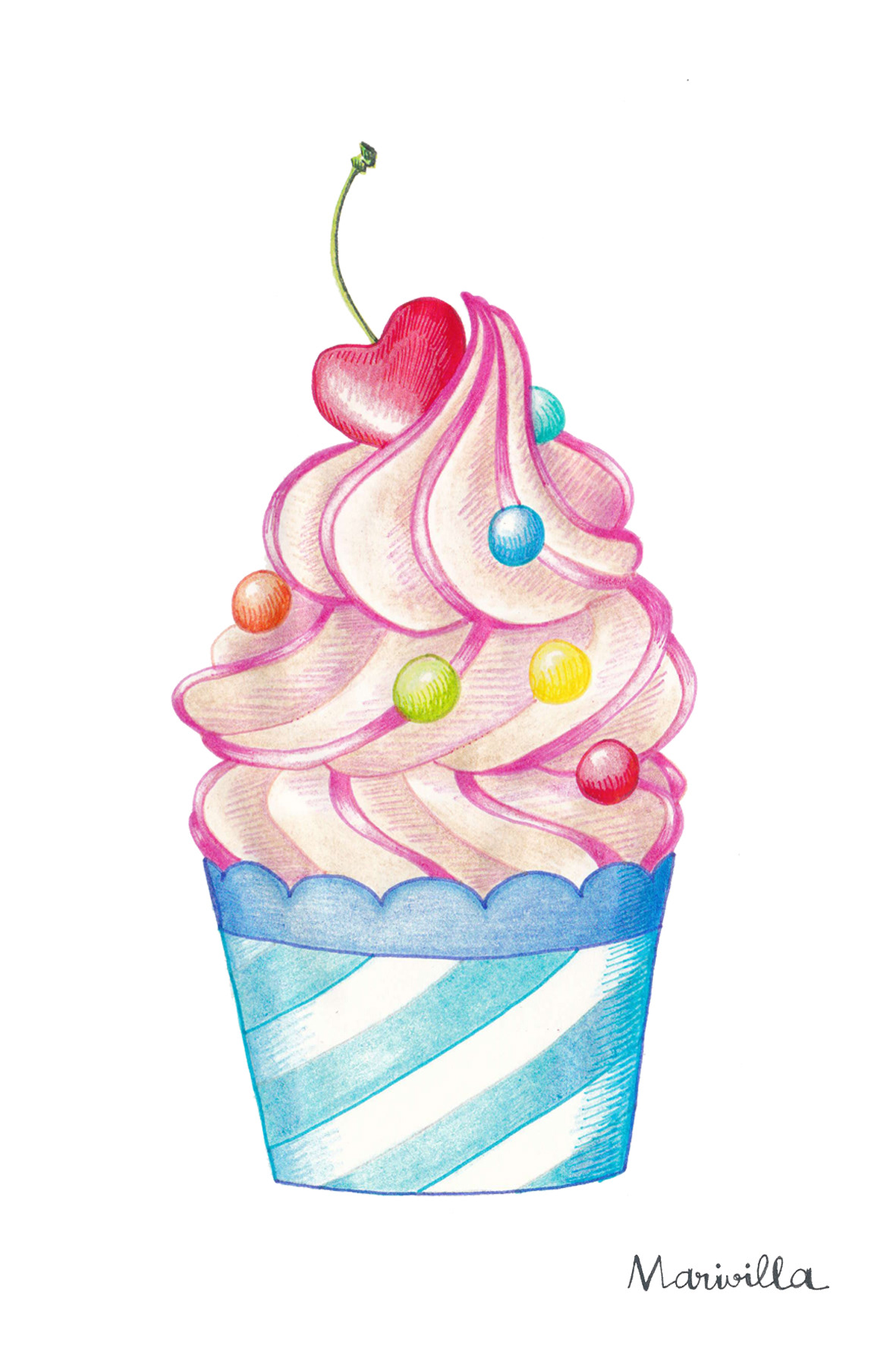 Illustration and Fashion ice cream Food  Eat Art funny summer ice Eating  sweet