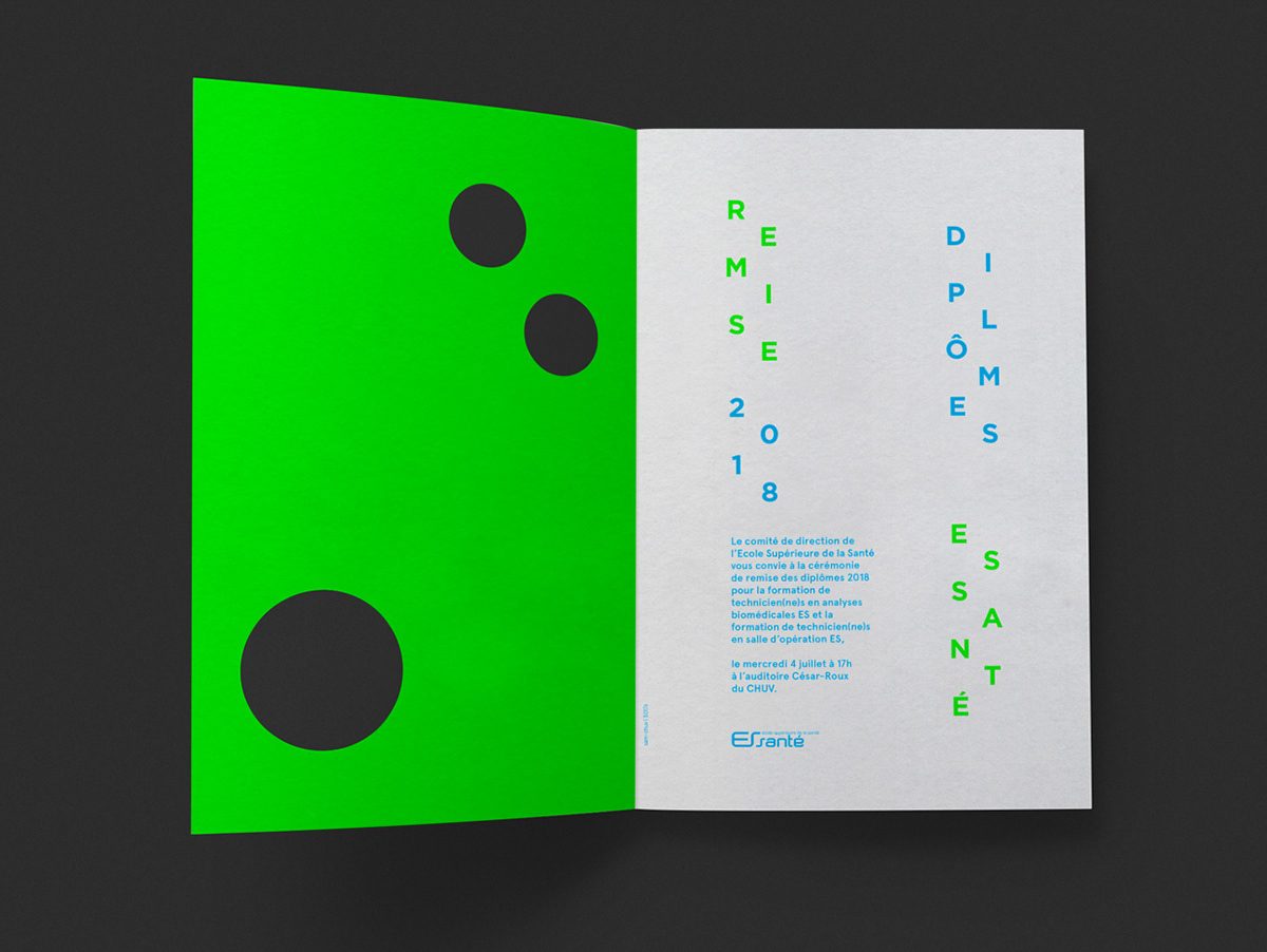 neon colors die-cut Invitation holes green Health typography   card