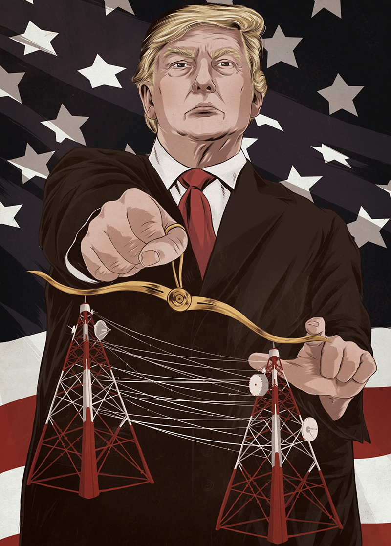 variety Variety magazine ILLUSTRATION  ilustración prensa Trump Donald Trump CNN president usa eeuu