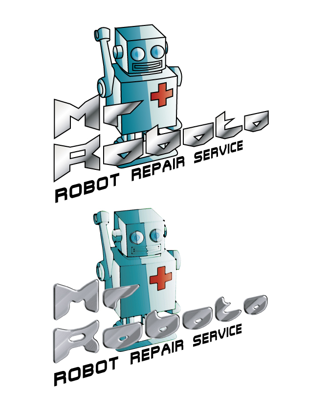 mr  Roboto Illustrator robot brand service poster