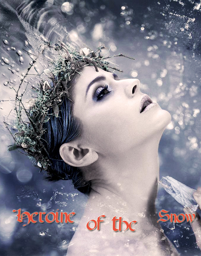 Heroine of the snow  winter ice flurry  survival woman 