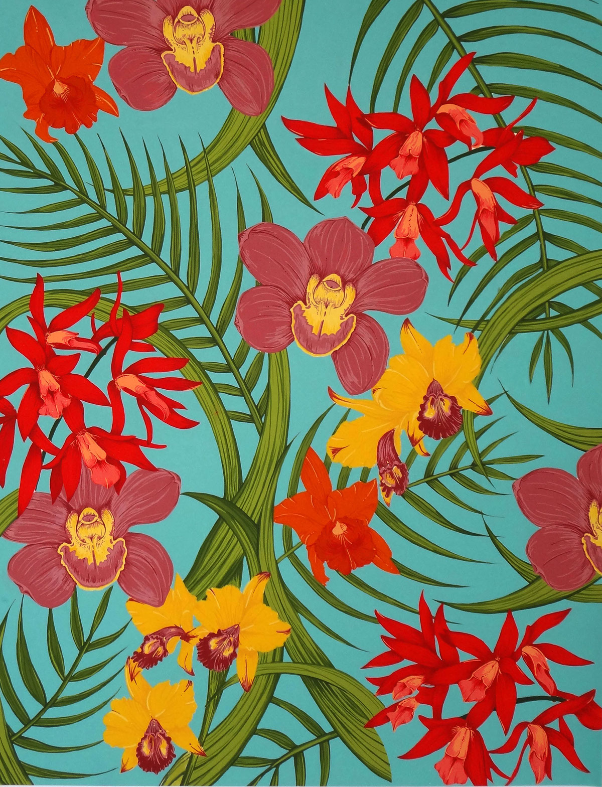 floral pattern orquids