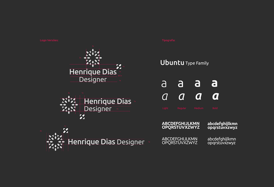 Self Promo brand Henrique Dias personal branding ubuntu type