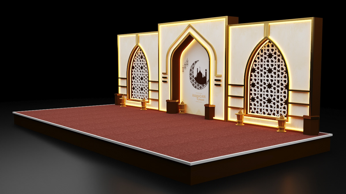 ramadan stage ramadan ramadan design ramadan kareem Ramadan Mubarak Event STAGE DESIGN stagedesign Stage Stand
