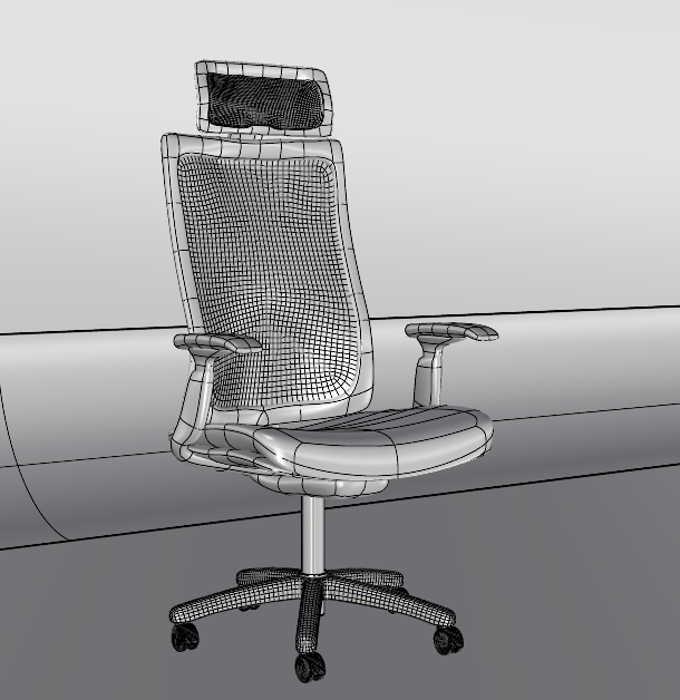 modeling 3D Render visualization interior design  vray Rhino furniture furniture design  ergonomic chair