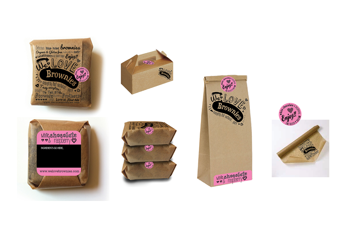 packaging design branding & packaging Food Packaging brownies brownie branding brownie packaging