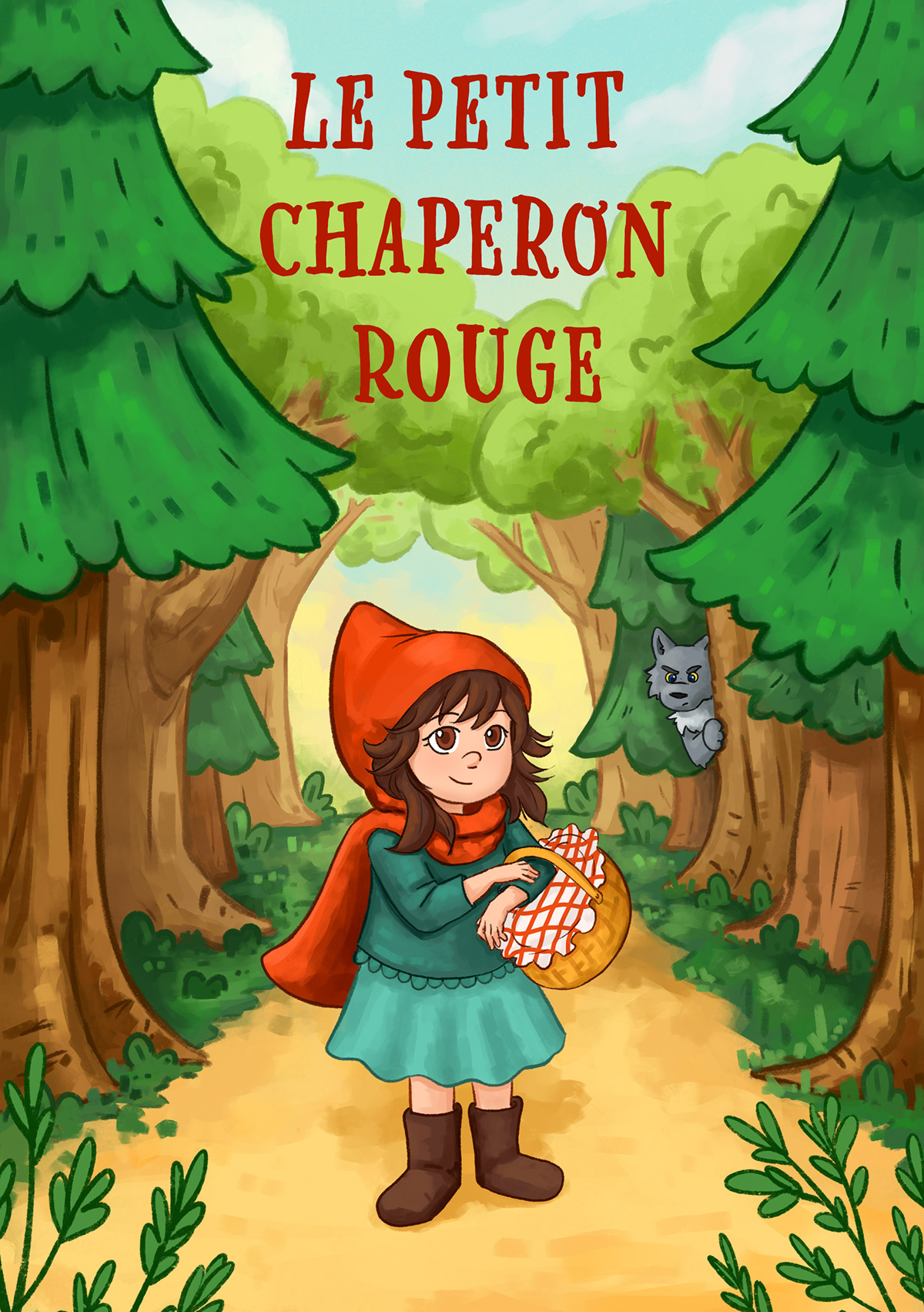 children's book children illustration Picture book digital illustration book cover illustration jeunesse Little Red Riding Hood