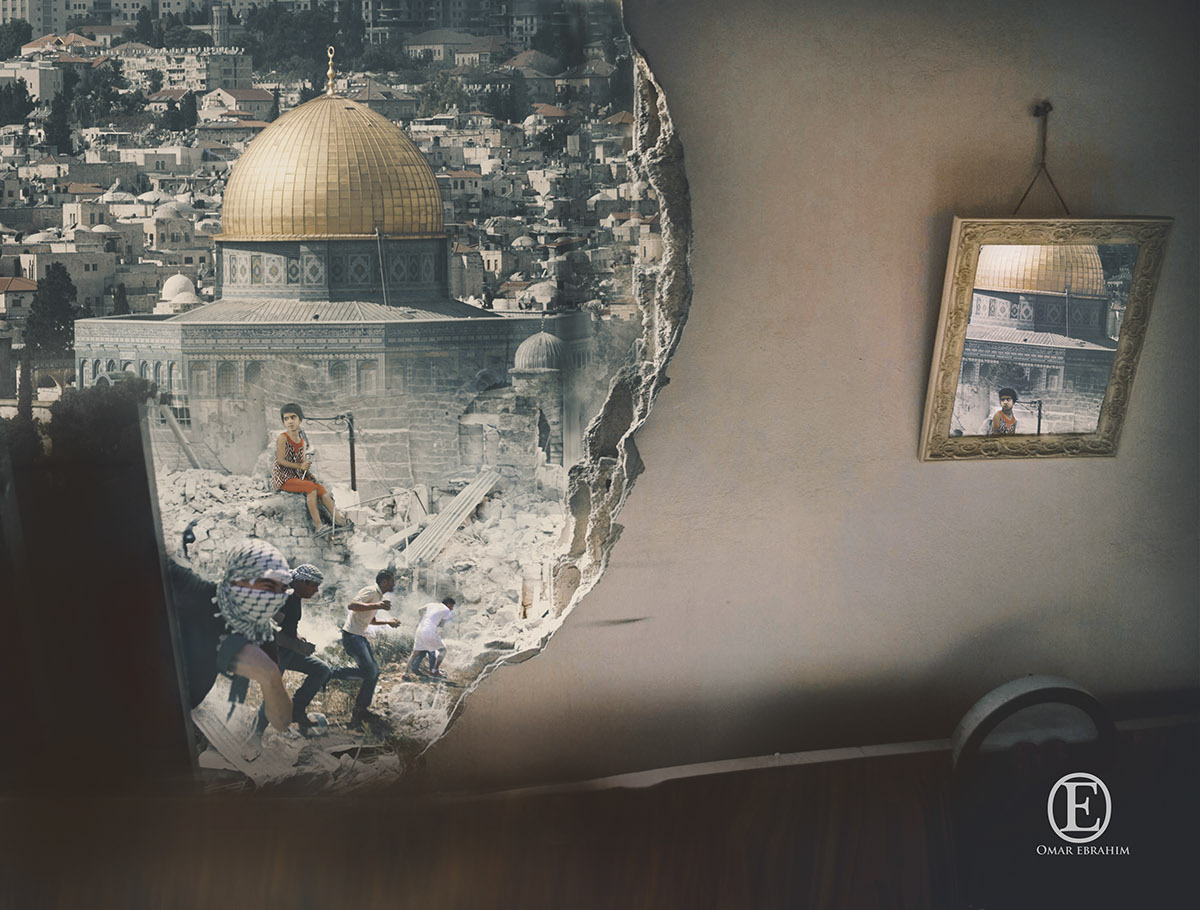 palestine photoshop Behance adobephotoshop War live news retouching  photomanipulation reality