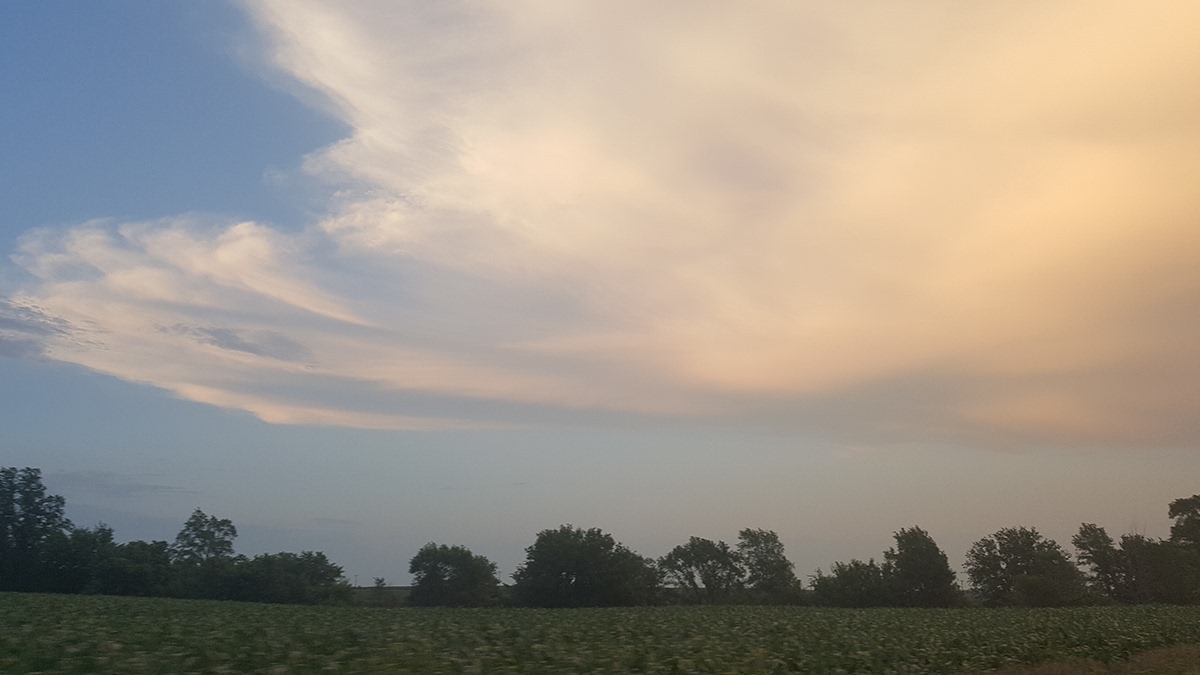 sunset iowa clouds cloudy DUSK stormy storms Landscape rural country countryside