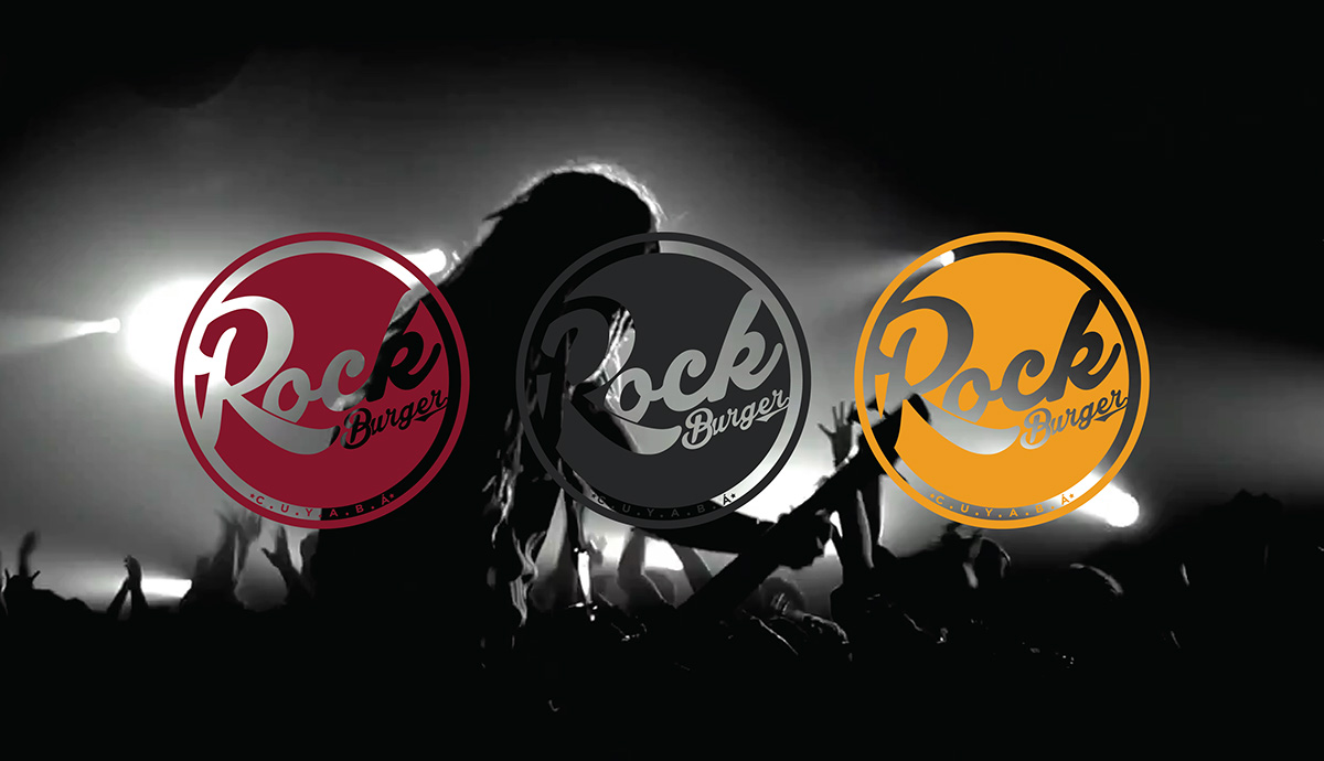 rock burger brand logo Food 