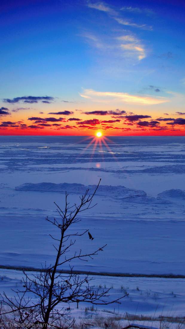 Adobe Portfolio lake michigan sunset change of seasons Michigan great lakes beach