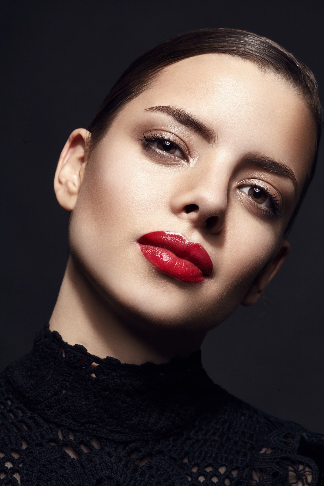 beauty red lips makeu beauté photographe Paris closeup close-up
