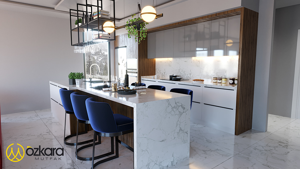 kitchen kitchendesign mutfaktasarımı mutfak furniture Render corona Interior design