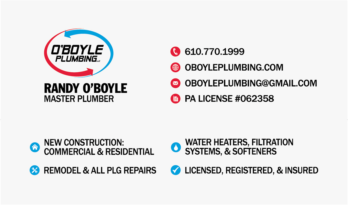 Plumbing branding  o'boyle plumbing construction