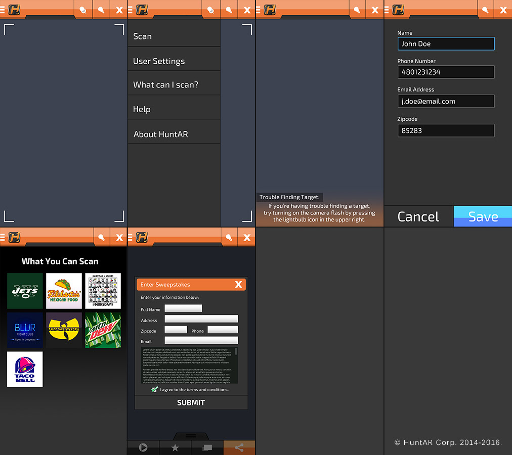 augmented reality UI/UX Design mobile website app design Interaction design 