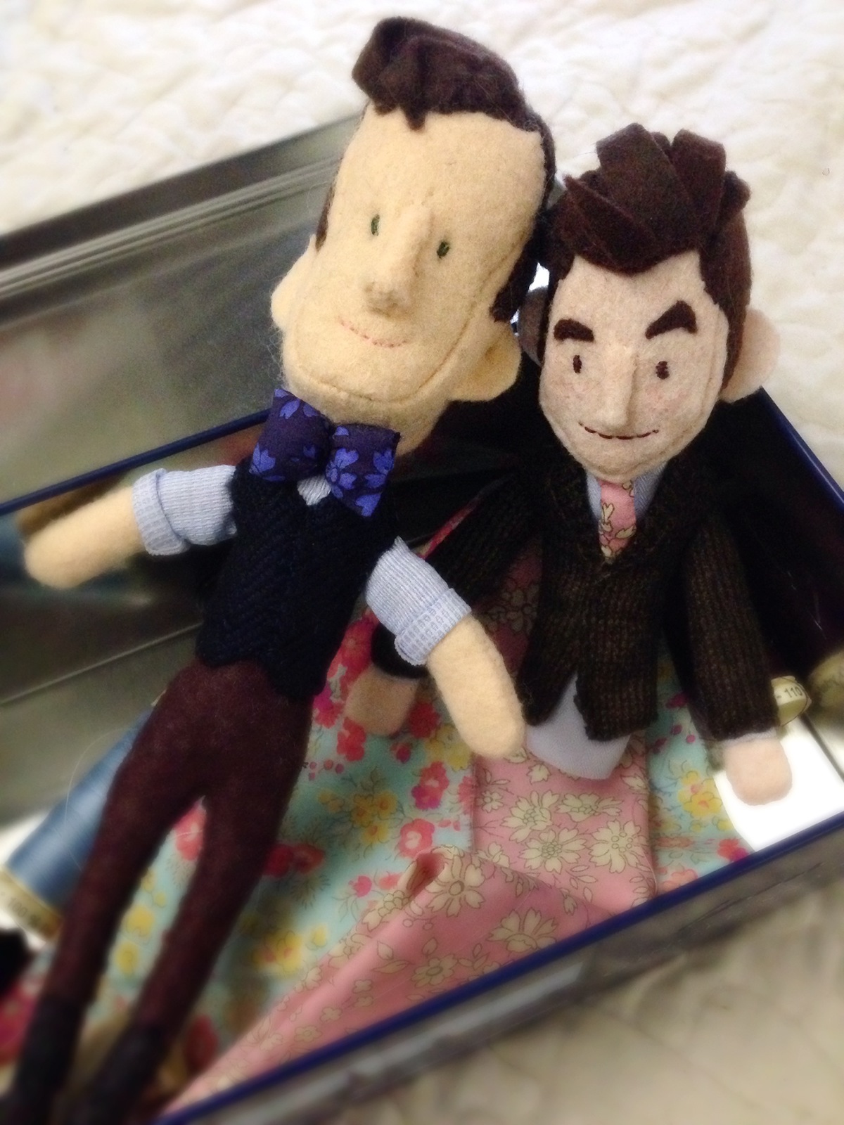 Doctor Who handmade plush Felt Art dolls design liberty of London
