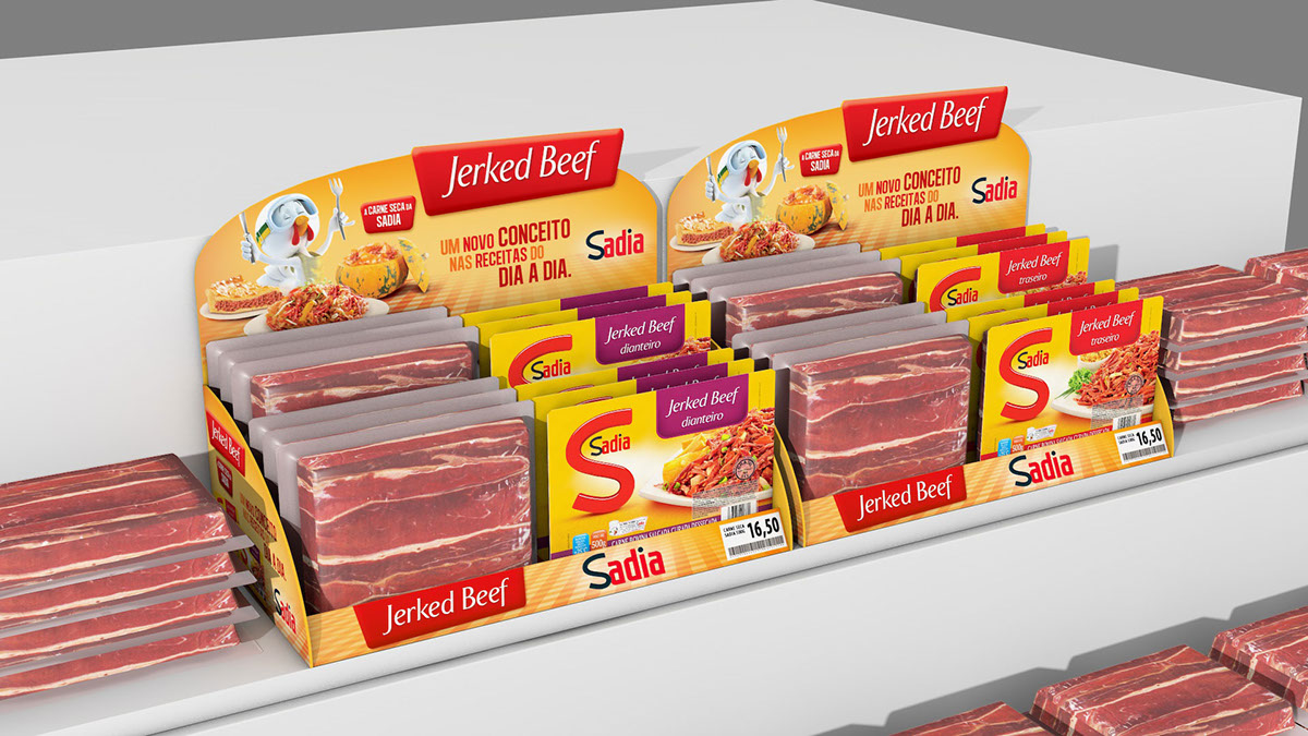 Point of Purchase Point of Sale ponto de venda pop pos PDV merchandising sadia Jerked Beef Display