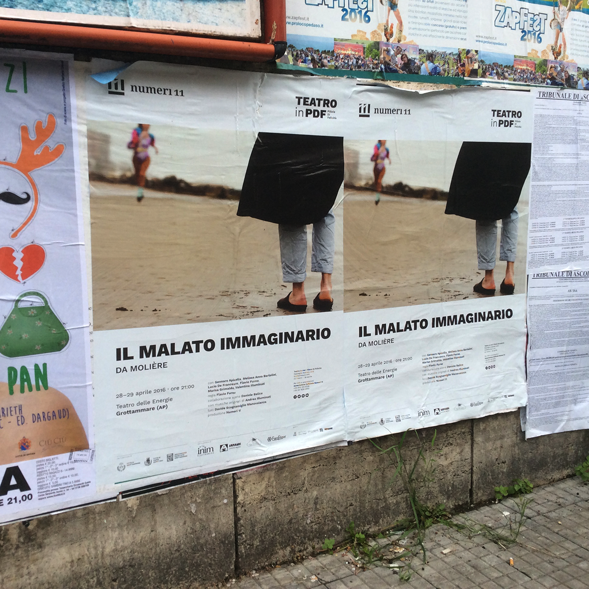 The Imaginary Invalid, posters in the street
