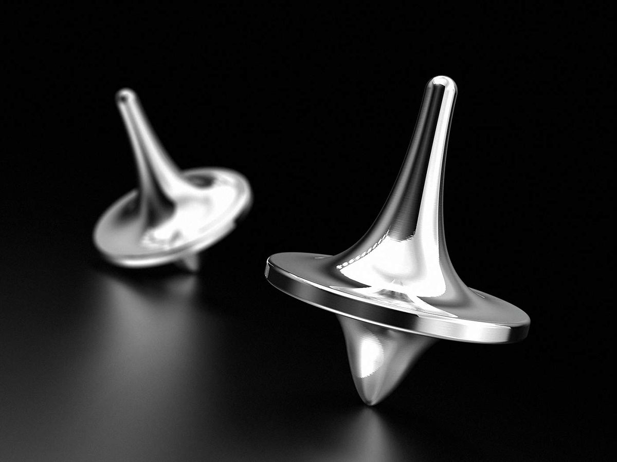 Spinning tops Spin Tops metal rendering design 3D photo