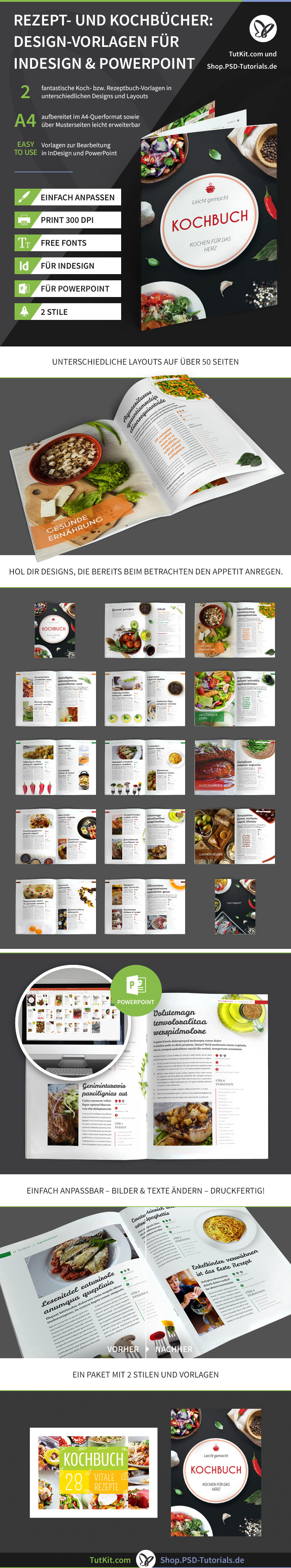 Rezept Und Kochbuch Design Vorlagen Layouts On Behance