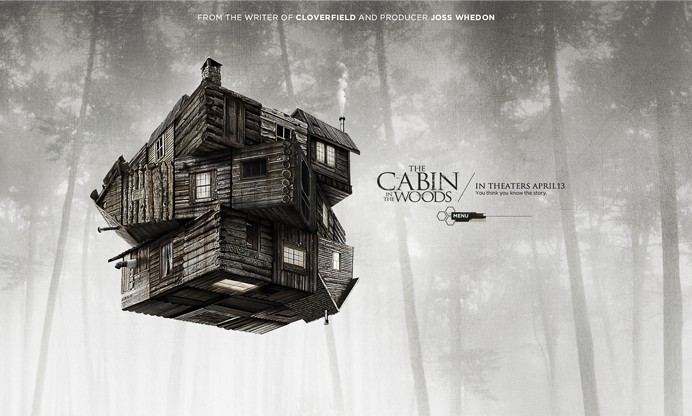movie Lionsgate cabin in the wood theatrical site web feature Viral Marketing movie campaign Flash Action Script ui design