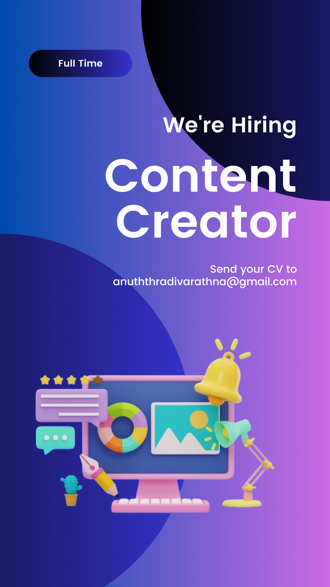 job hiring Social media post Advertising  Content Creator creation Digital Art 