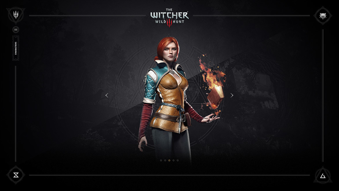 Experience fantasy geralt interactive ux video game the witcher UI CD Projekt RED game