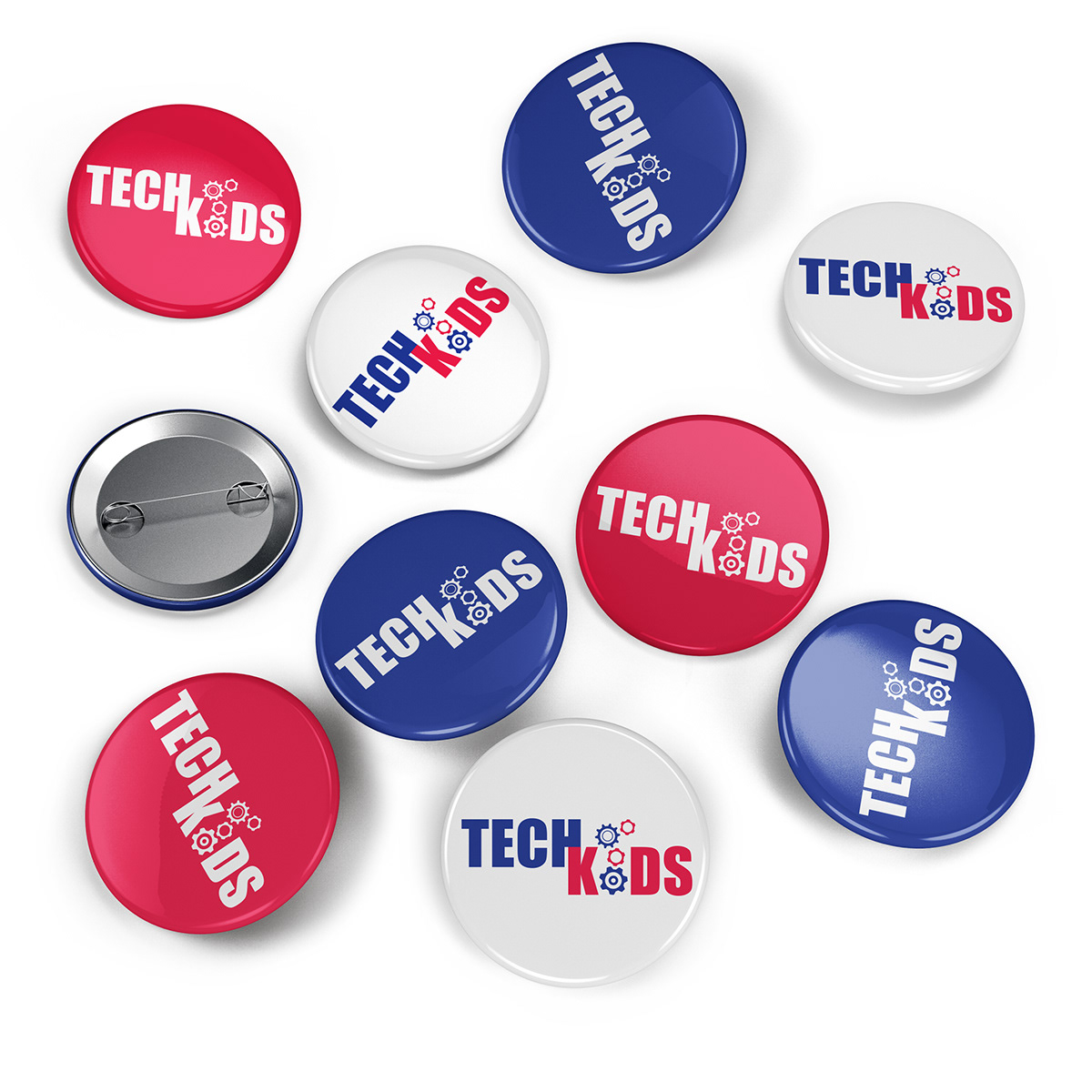 Logo Design branding  identity business card Bold Colours pins buttons t-shirt