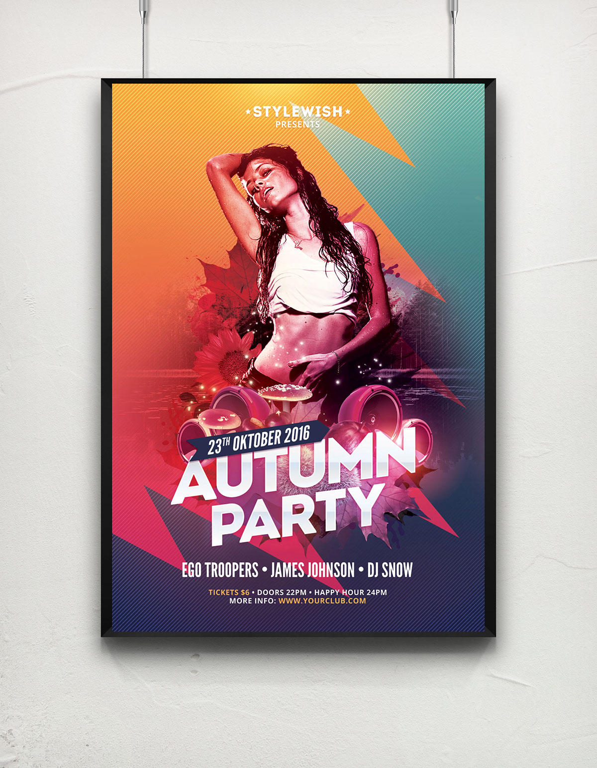 autumn autumn flyer autumn party bash club creative design Dynamic Event Fall