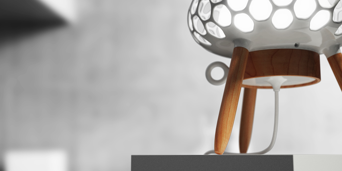 lighting Lamp luminaire light radiolarian biomimicry 3d print 3d printing pattern generative